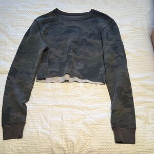 George Gray and Black Long Sleeve Top